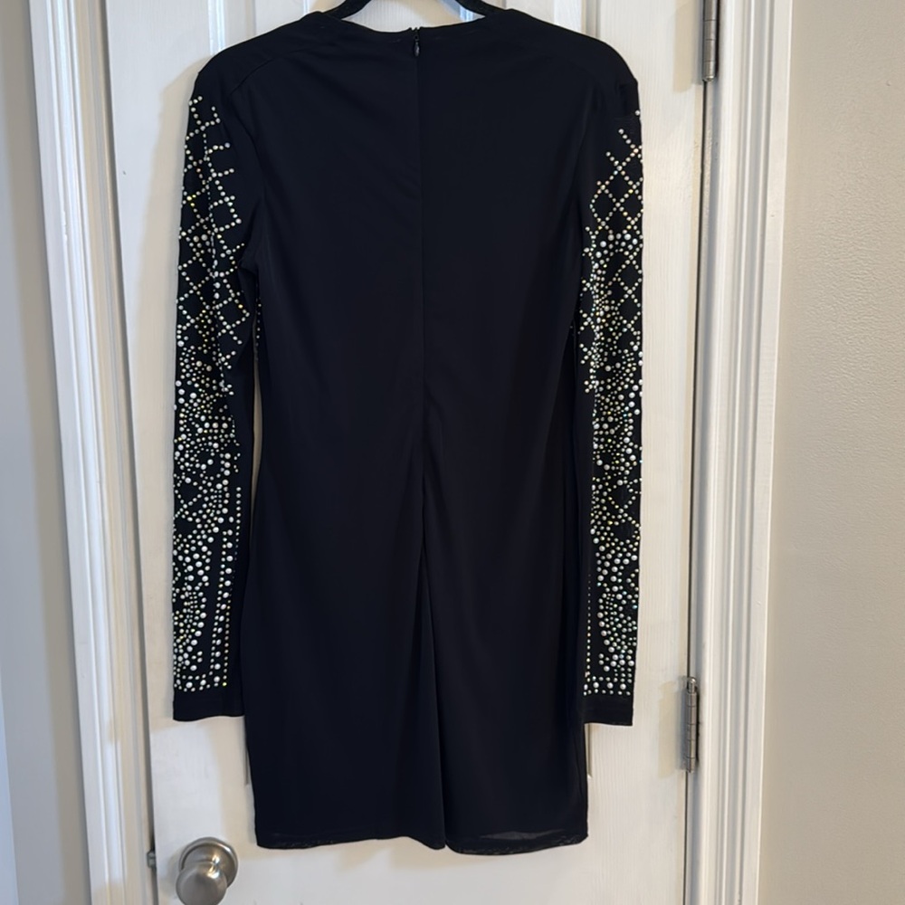 Cache Vintage Black Embellished Bodycon Dress - Picture 6 of 11